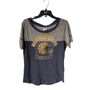 Rivalry Threads Montana State Bobcats TShirt Size L Blue Gray College Colorblock
